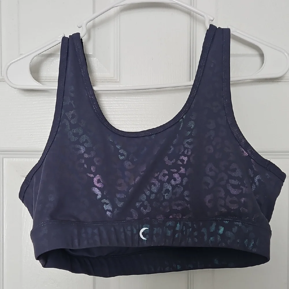 ZYIA Iridescent Leopard Sports Bra - Blue - Picture 2 of 5